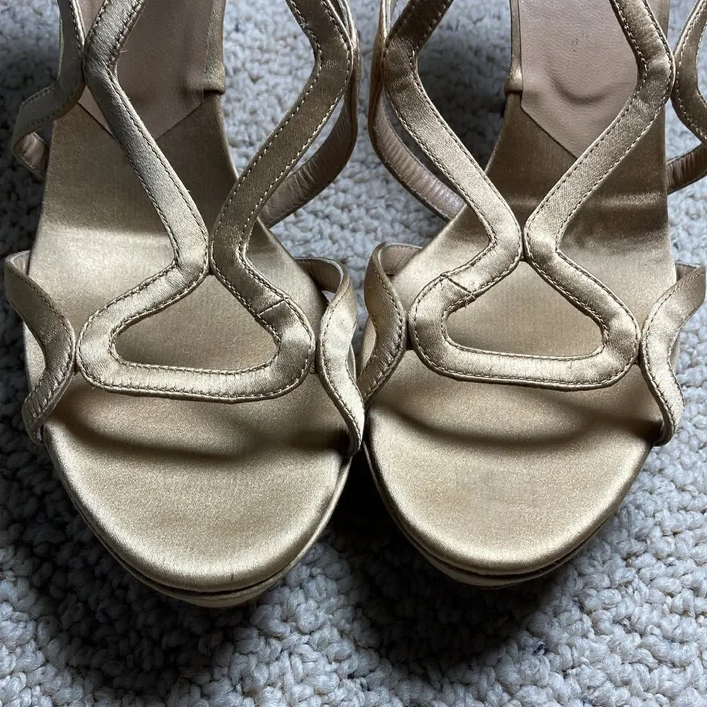 Alberta Ferretti Gold Heels Size 41 / 10.5